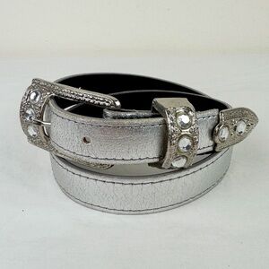 A.Brod Vintage 80's Silver Metallic Belt